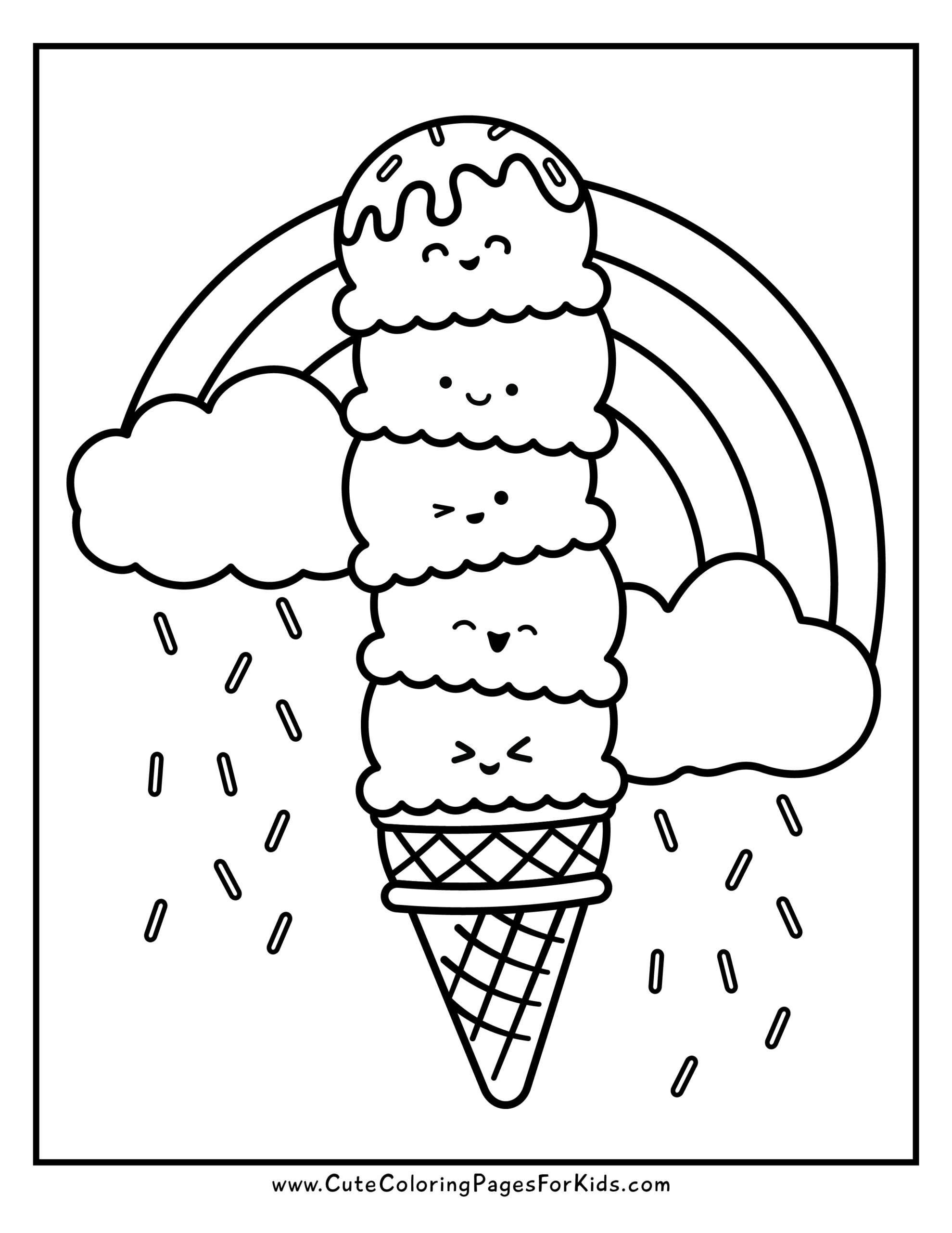 Ice Cream Coloring Pages Printable PDF Downloads Cute Coloring Pages For Kids Ice Cream Coloring Pages Printable PDF Downloads Cute Coloring Pages For Kids