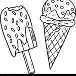 Ice Cream Isolated Coloring Page For Kids Royalty Free Vector VectorStock