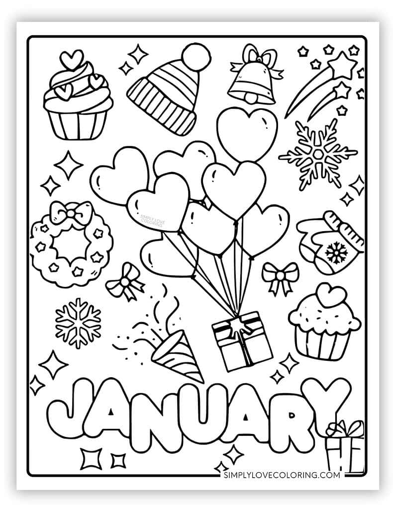January Coloring Pages Free PDF Printables Simply Love Coloring