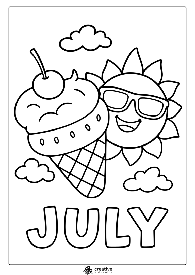 July Coloring Pages Free Fun Summer Printables 
