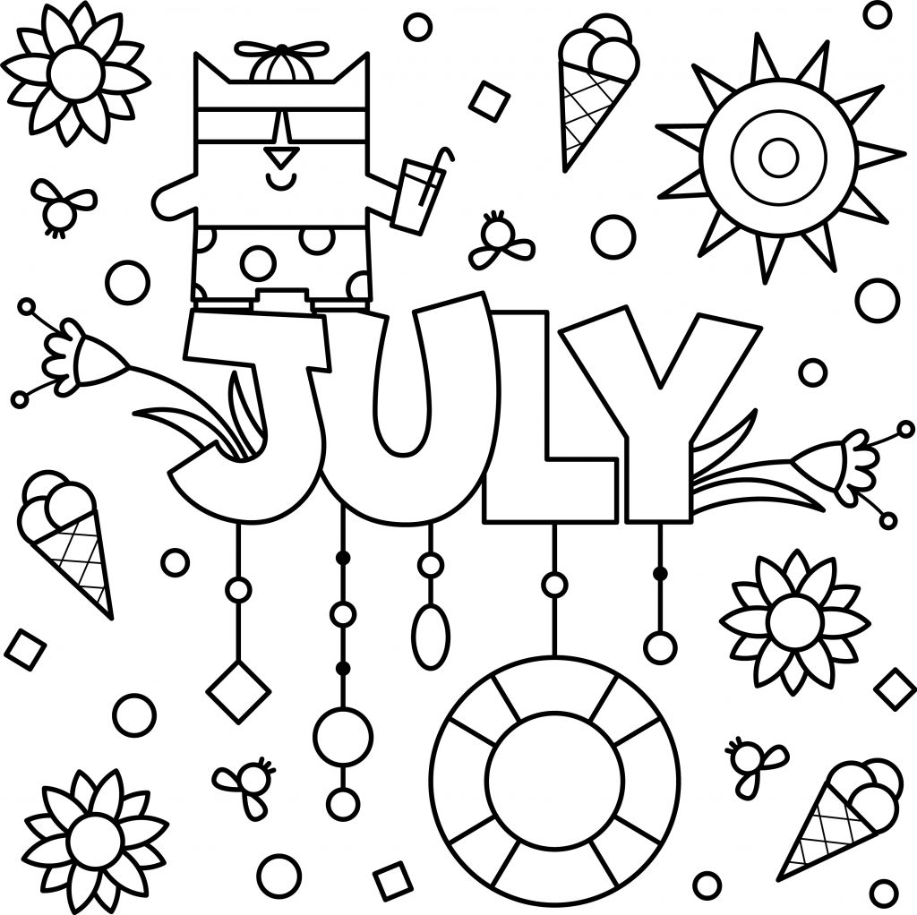 July Colouring Page Printable Thrifty Mommas Tips July Colouring Page Printable Thrifty Mommas Tips