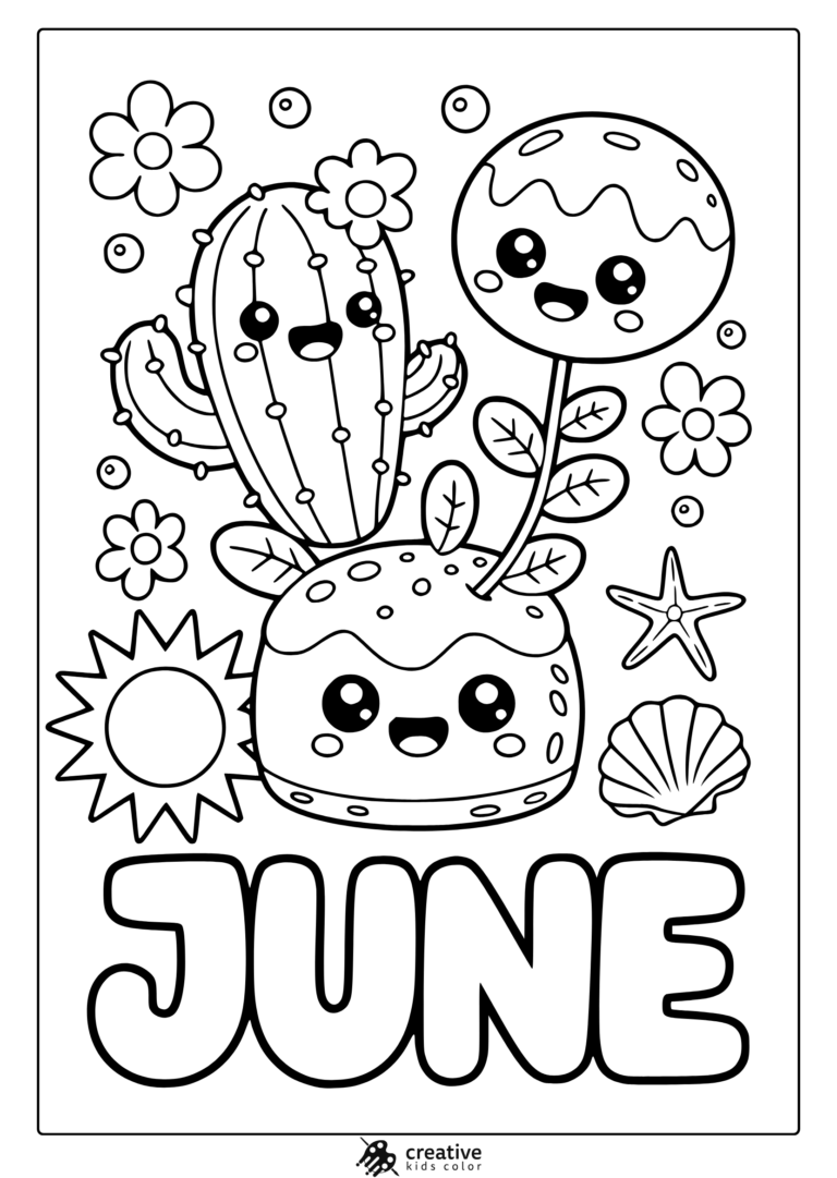 June Coloring Pages Free Fun Summer Printables 