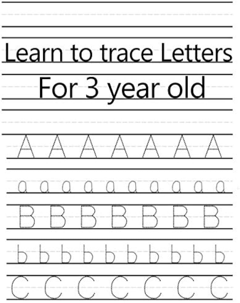 Learn To Trace Letters For 3 Year Old Learning Letters Worksheets tracing Alphabet And Numbers Workbook Practice For Kindergarteners Education Mattie Worksheets Amazon co uk Books