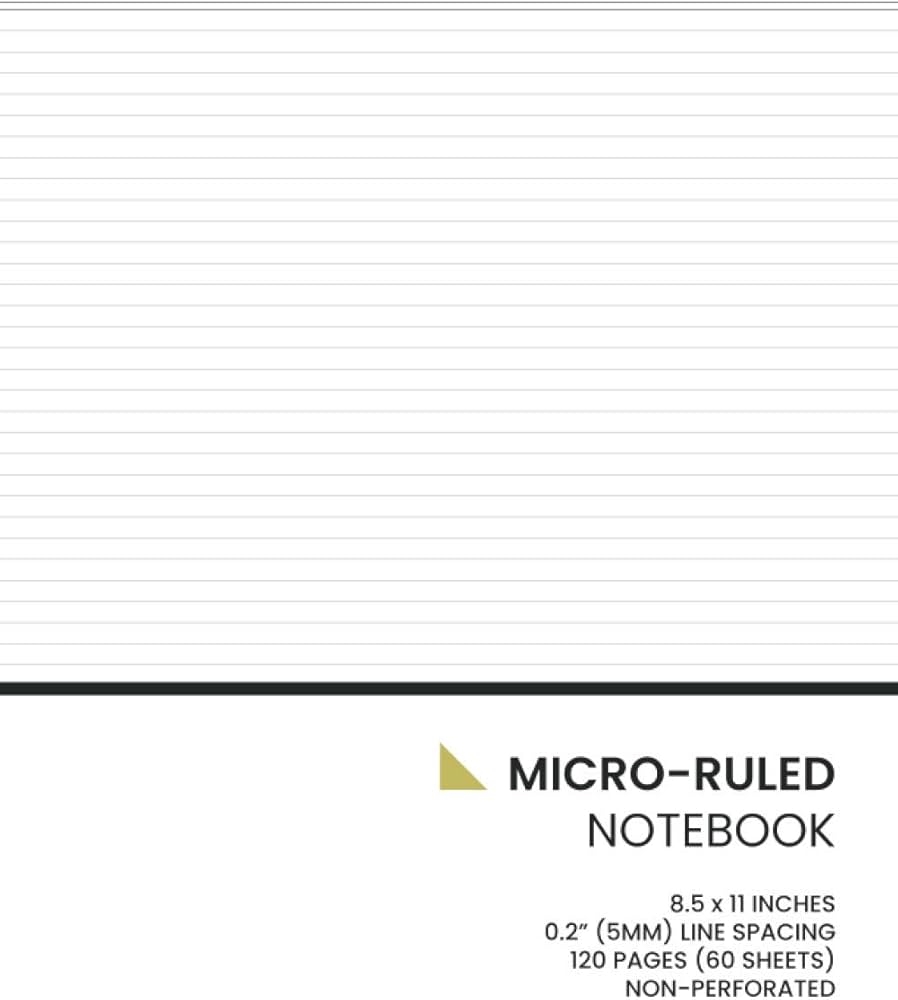 Micro Ruled Notebook Extra Narrow Micro Ruled Paper 120 Pages 60 Sheets No Margins 8 5 X 11 Inches Overview Desk 9798711606550 Amazon Books Micro Ruled Notebook Extra Narrow Micro Ruled Paper 120 Pages 60 Sheets No Margins 8 5 X 11 Inches Overview Desk 9798711606550 Amazon Books