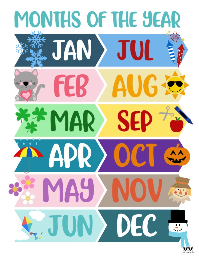 Months Of The Year Worksheets Printables Printabulls Months Of The Year Worksheets Printables Printabulls