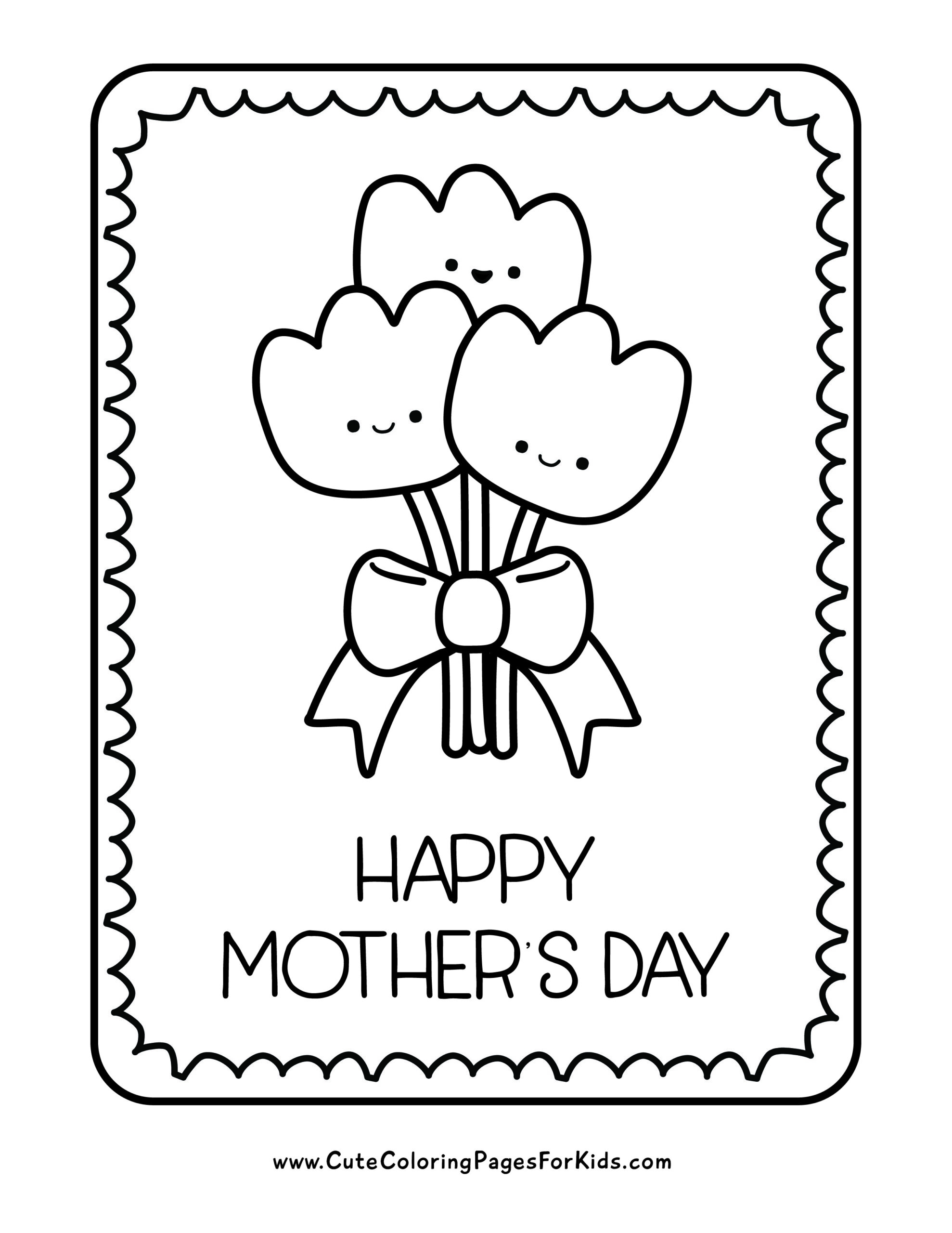 printable mothers day cards to color pdf