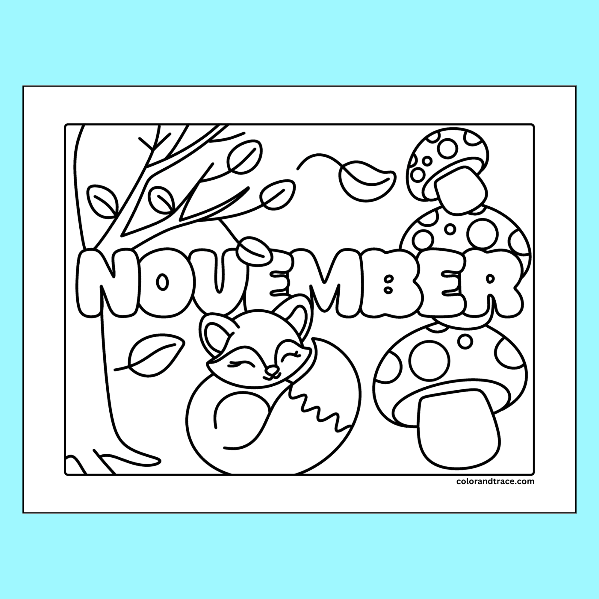printable november coloring pages