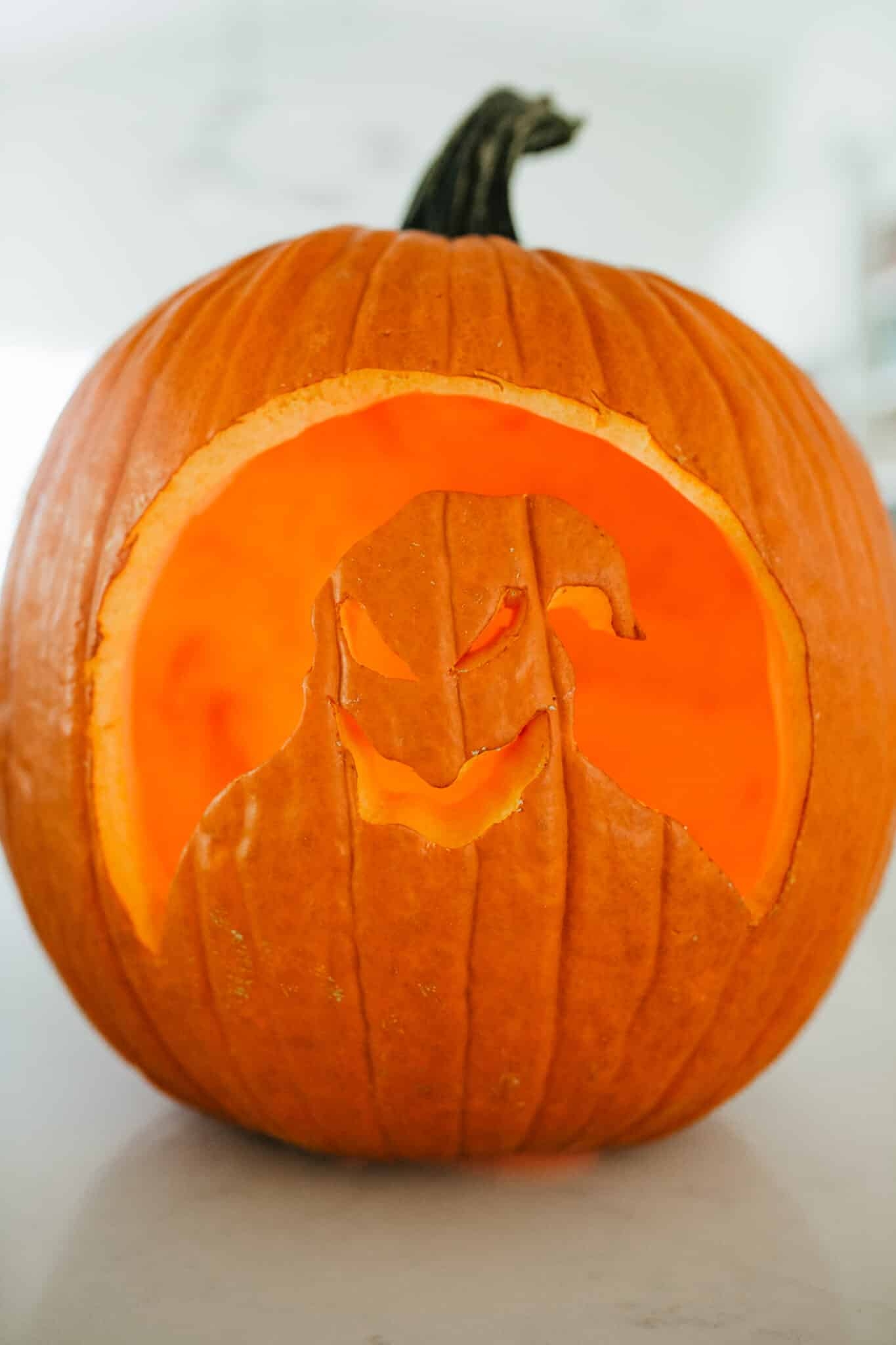 oogie boogie pumpkin carving template