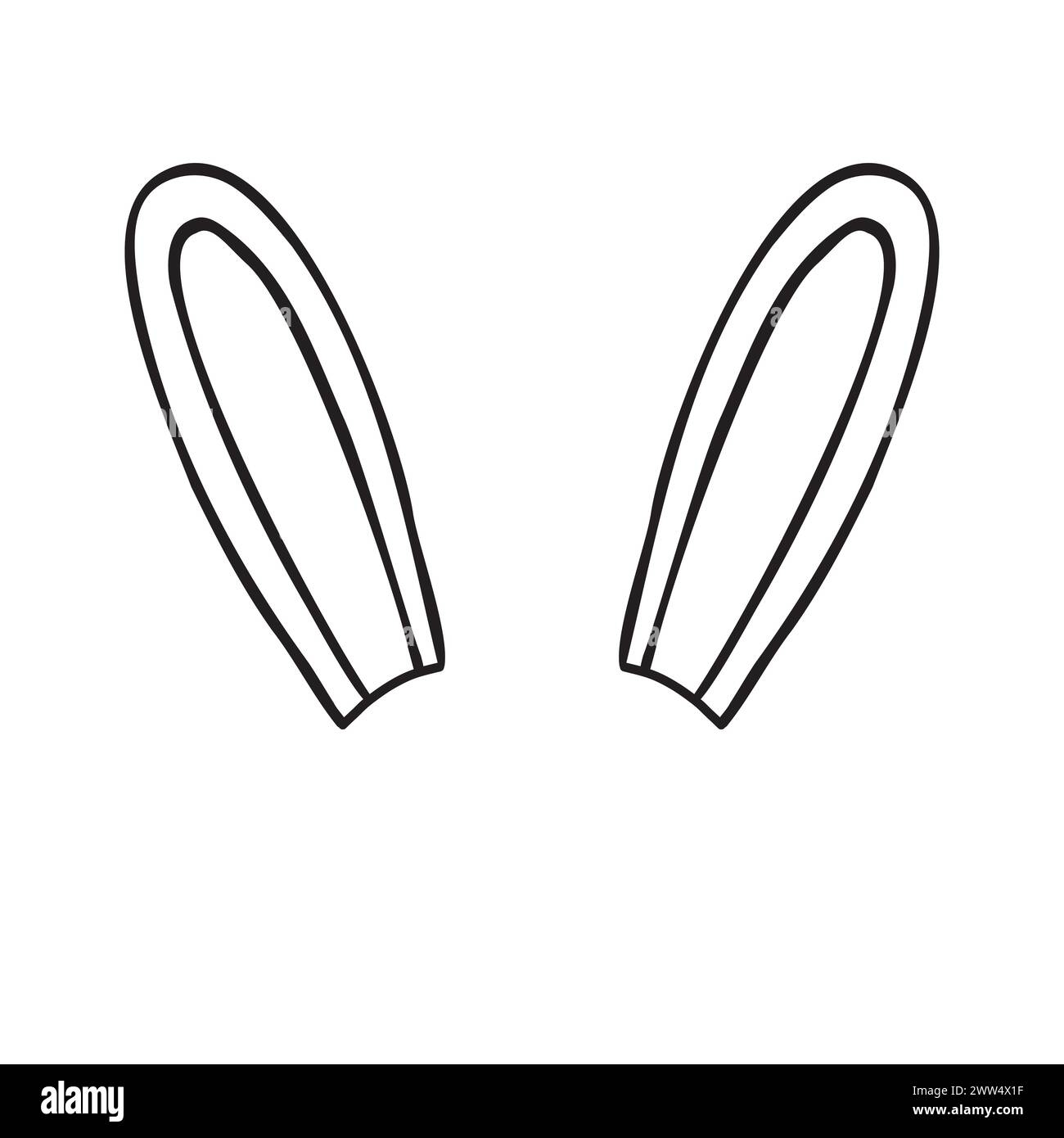 outline of bunny ears