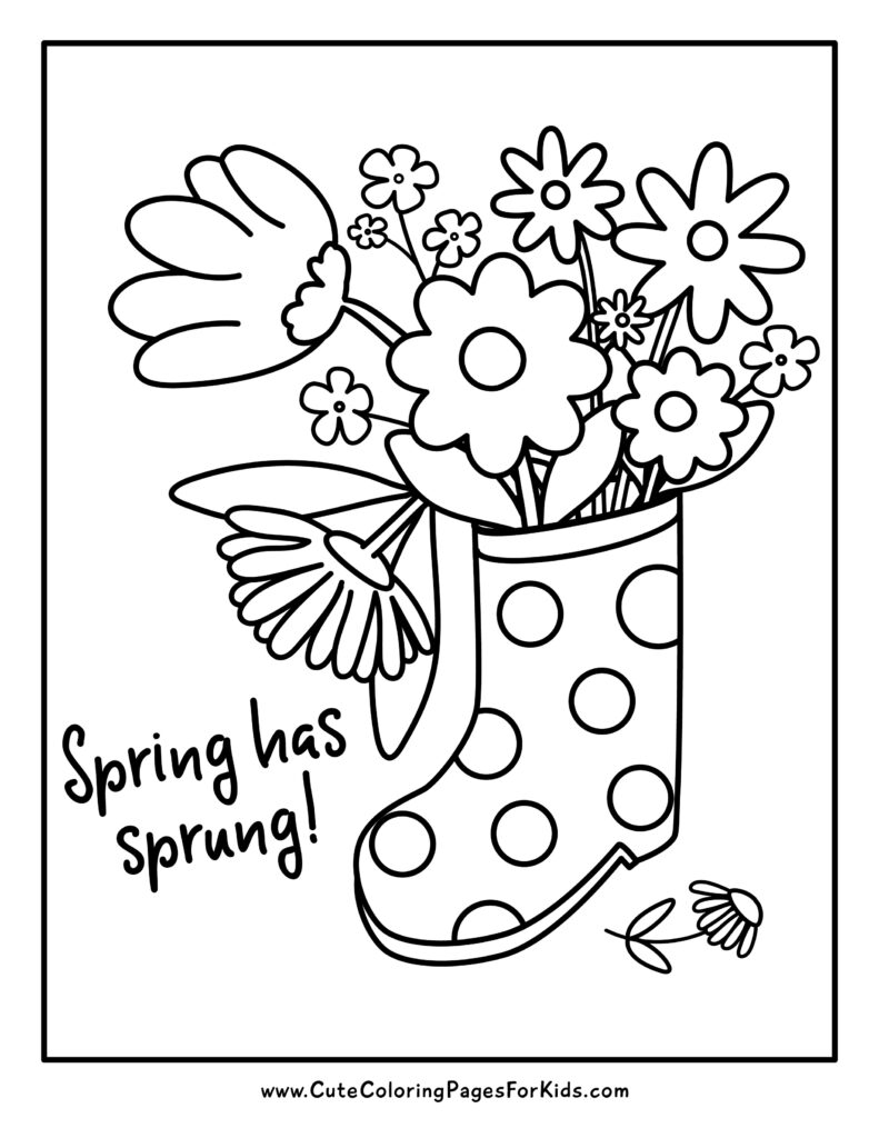 Preschool Spring Coloring Sheets Free Printable Spring Coloring Book Kids Coloring Pages Printable PDF