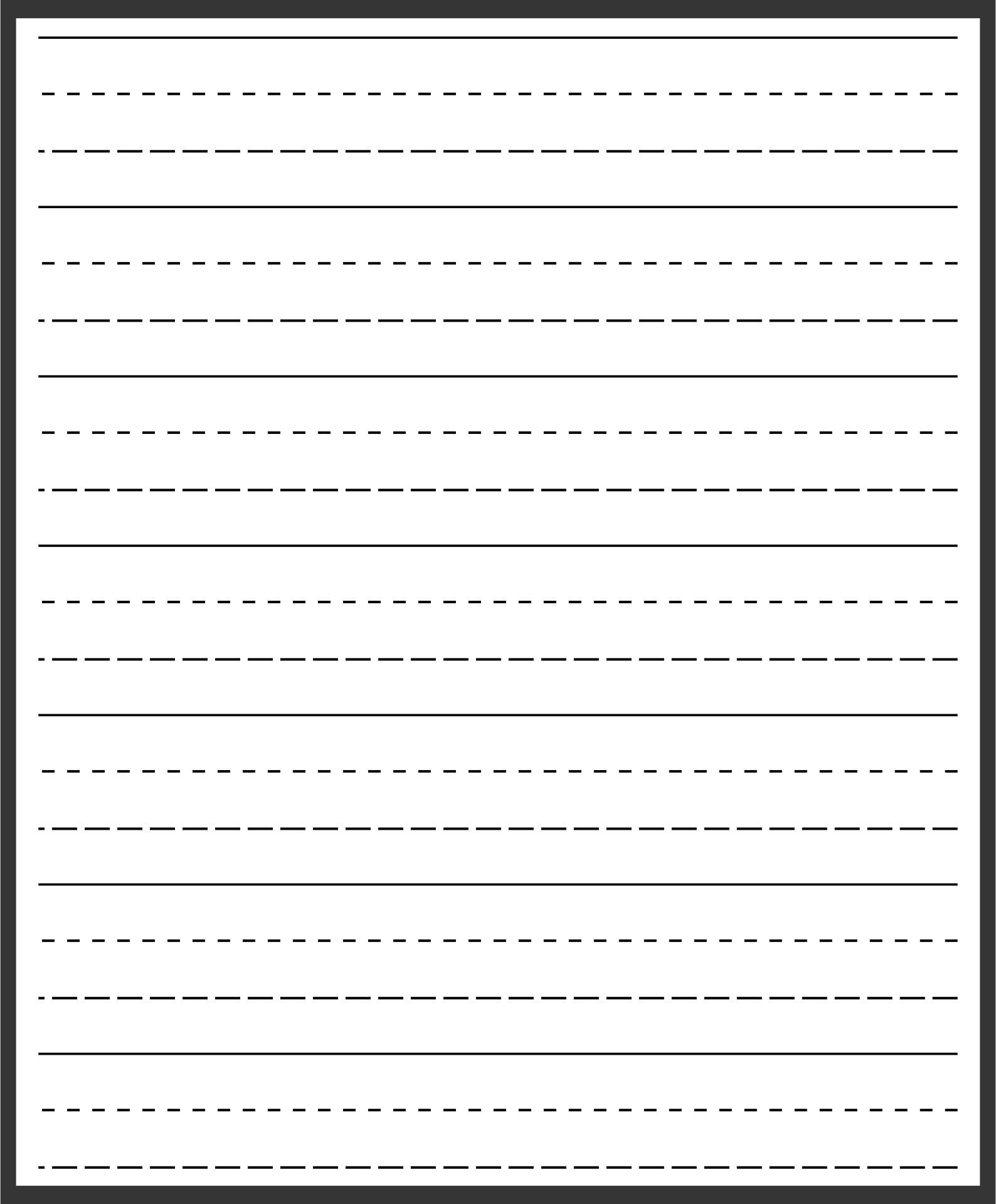 lined paper for elementary