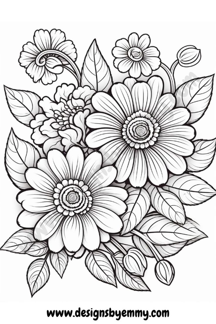 printable coloring pages of flowers