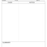 Printable Cornell Notes Plain Template PDF File Etsy