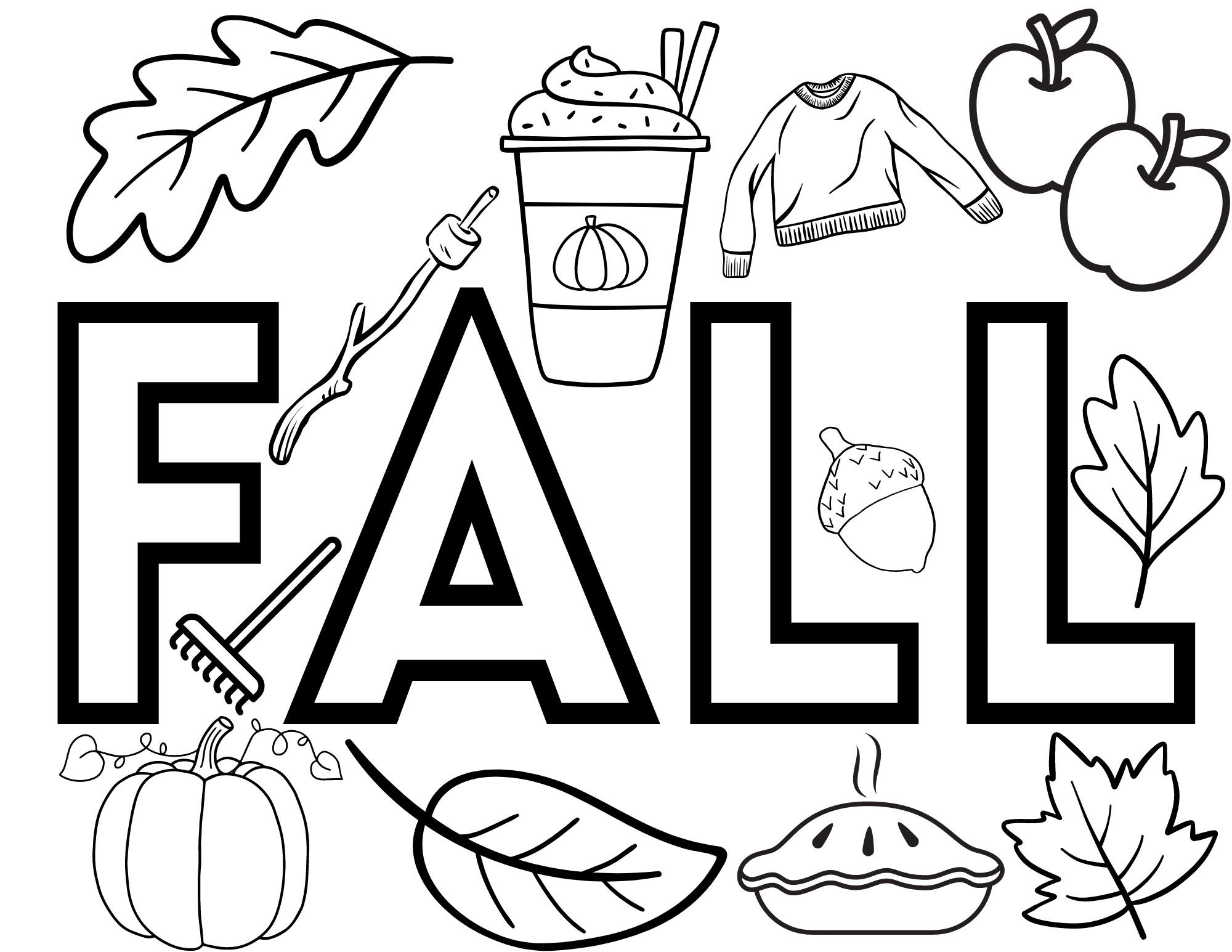 fall pictures to color printable