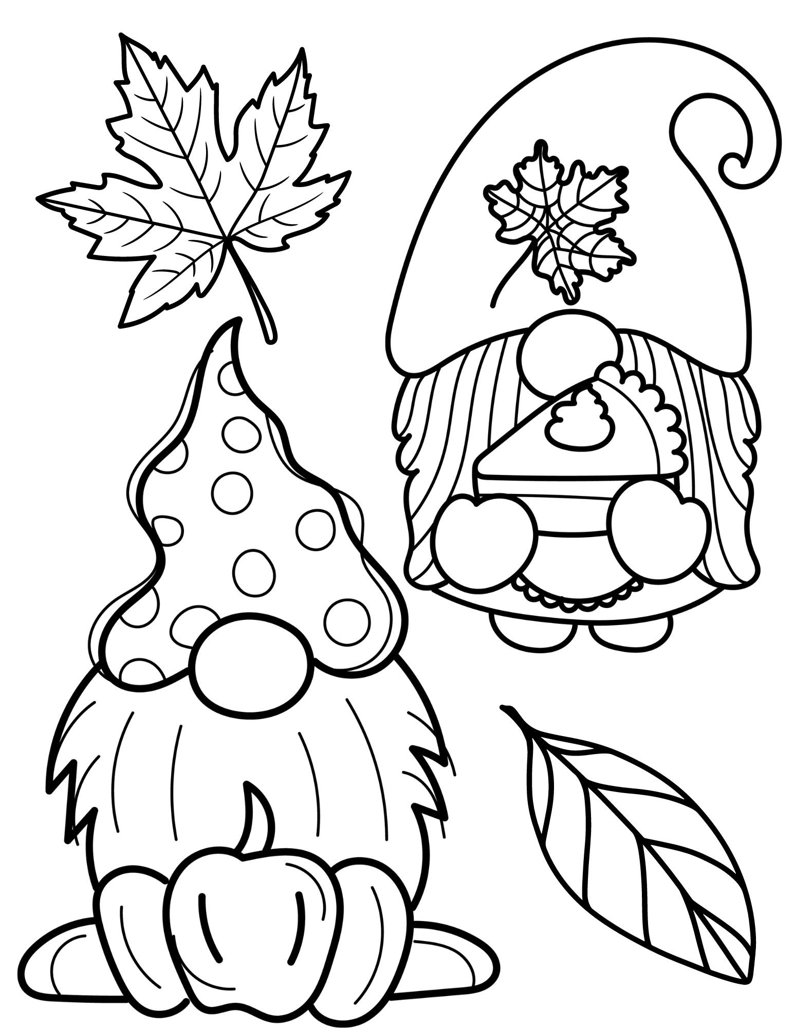 free printable cute fall coloring pages
