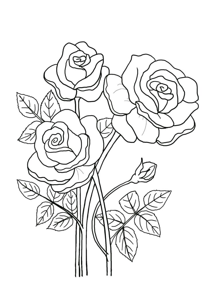Printable Floral Coloring Sheets Coloring Pages Adult Coloring Pages Kids Coloring Pages Coloring Flowers Etsy