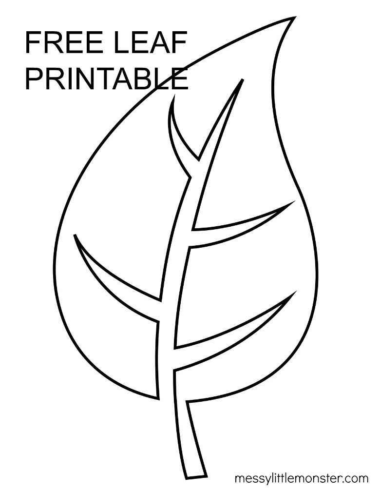 large leaf template printable