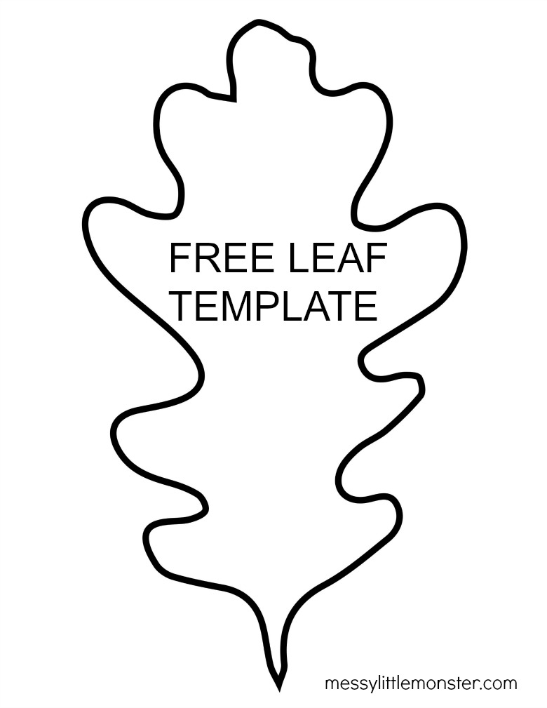 Printable Leaf Templates Fun Leaf Craft Ideas Messy Little Monster