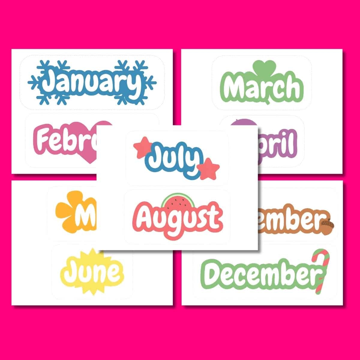 Printable Months Of The Year Free Download Printable Months Of The Year Free Download