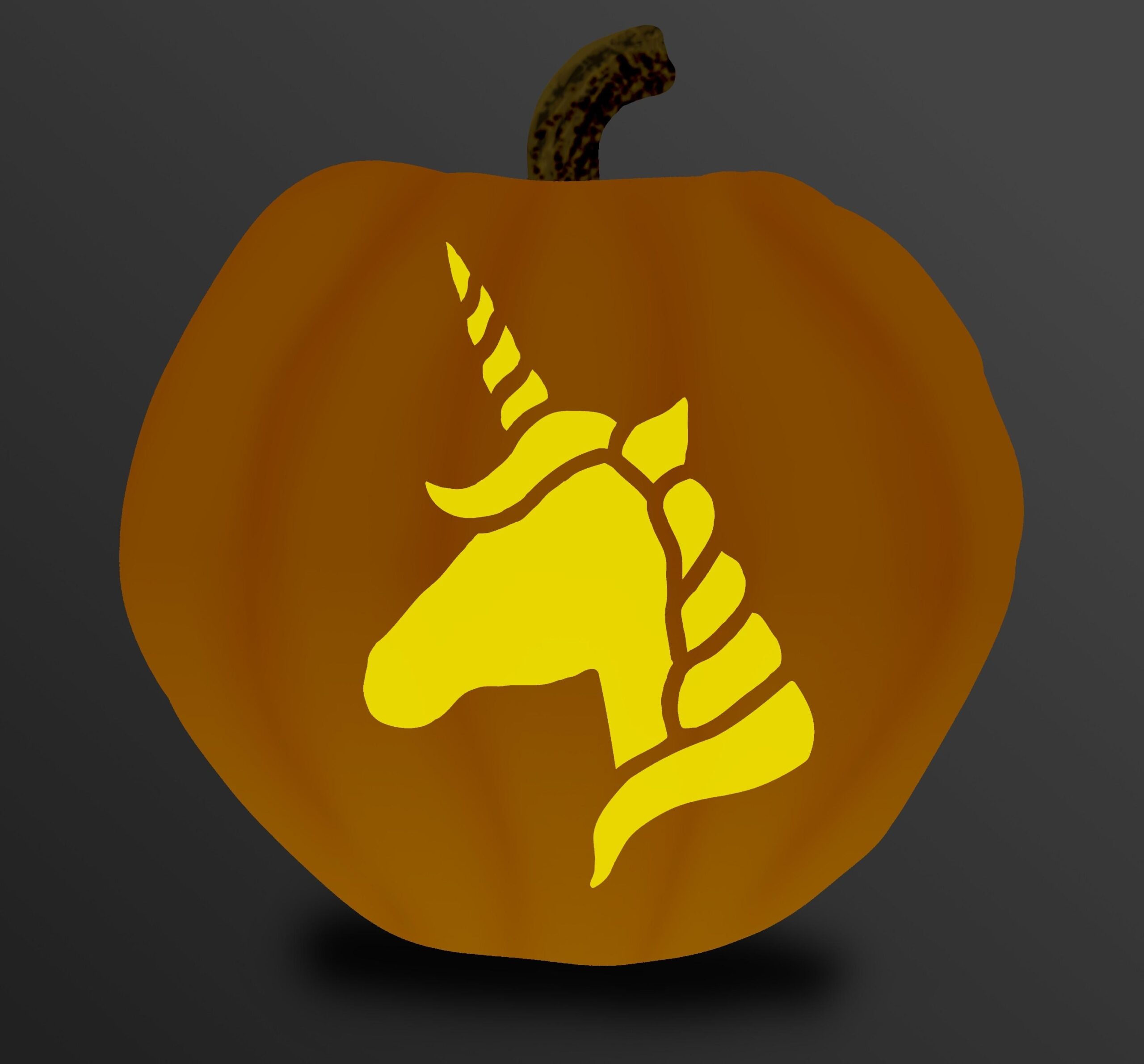unicorn pumpkin carving stencils