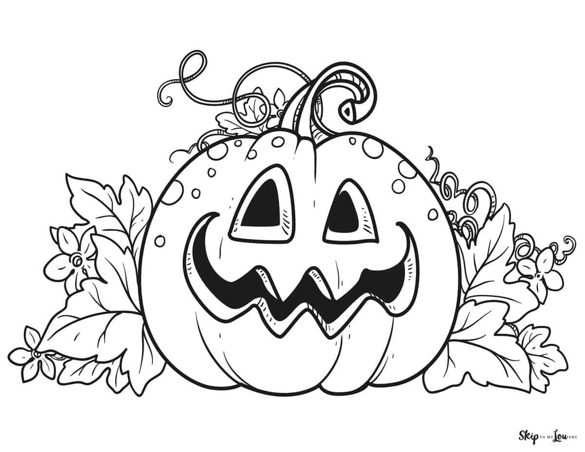 coloring images of pumpkins