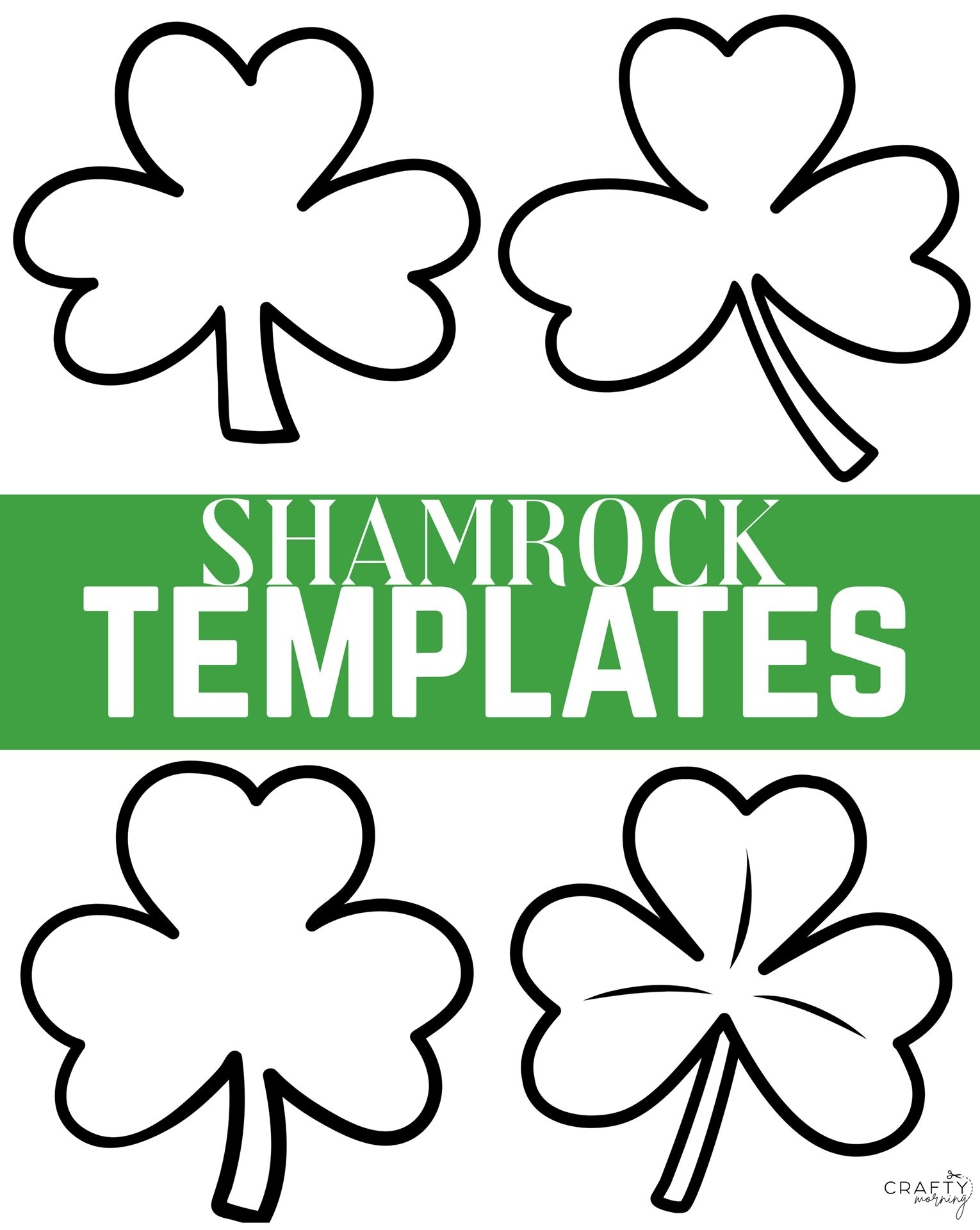 Shamrock Templates To Print Crafty Morning