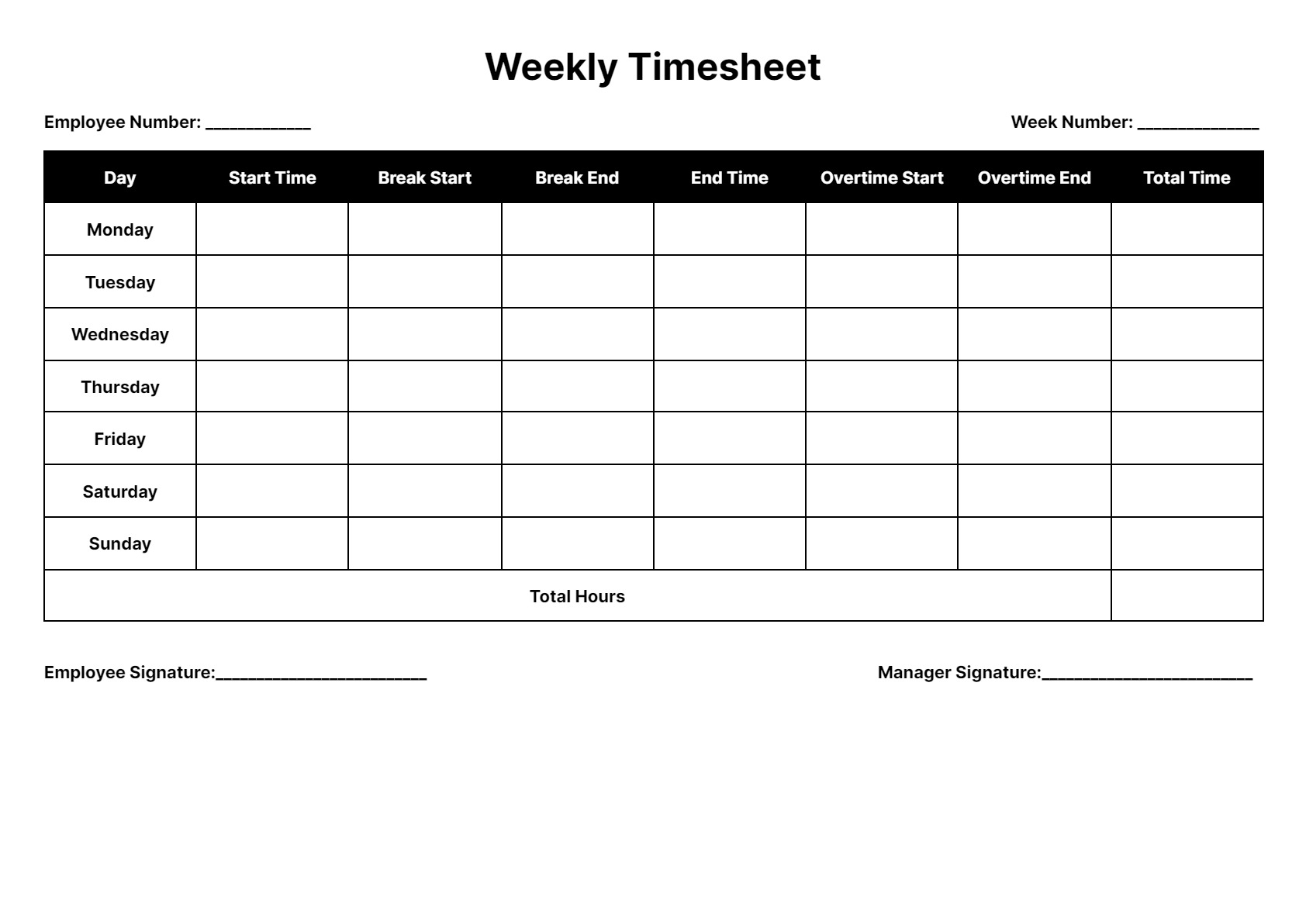Sheet Template Excel Weekly Time Sheet Stock Photo Alamy Employee Time Sheet Template