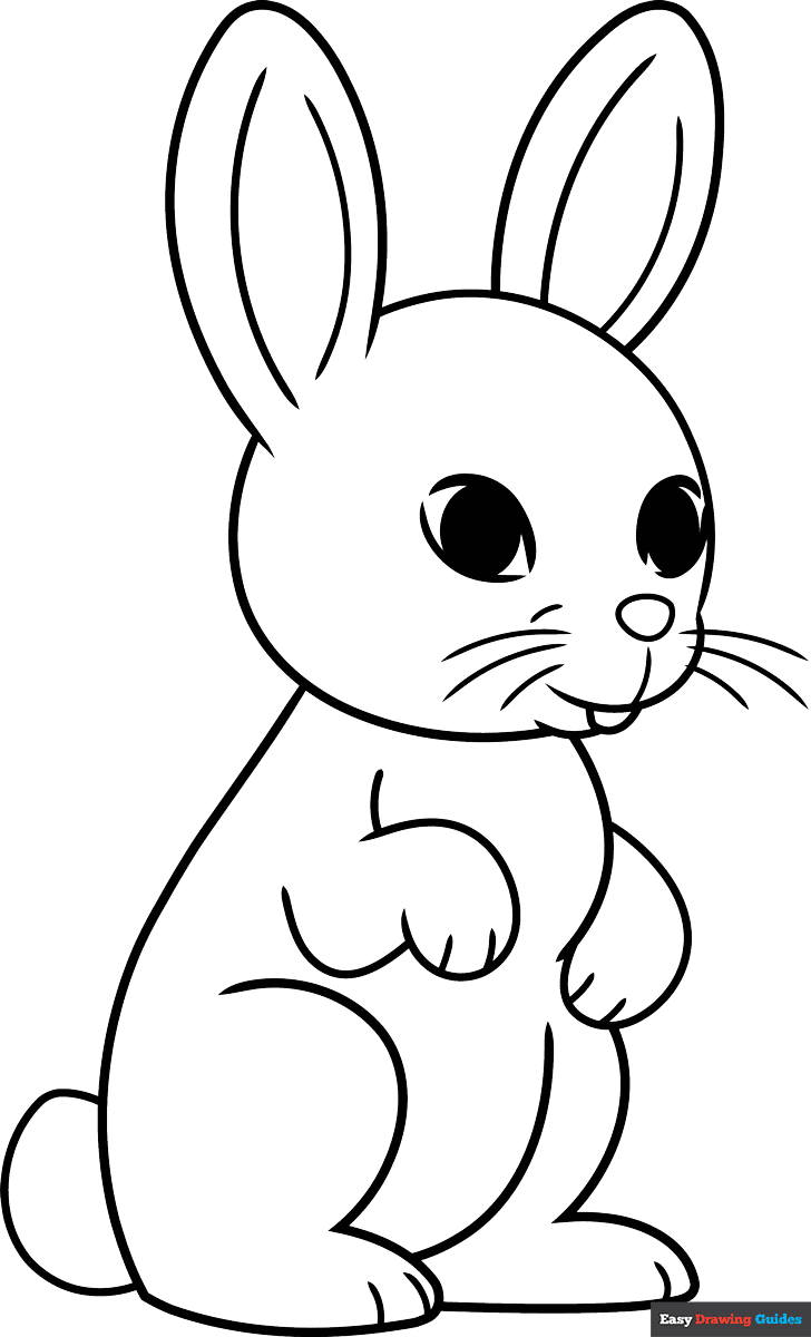 easy cute bunny coloring pages
