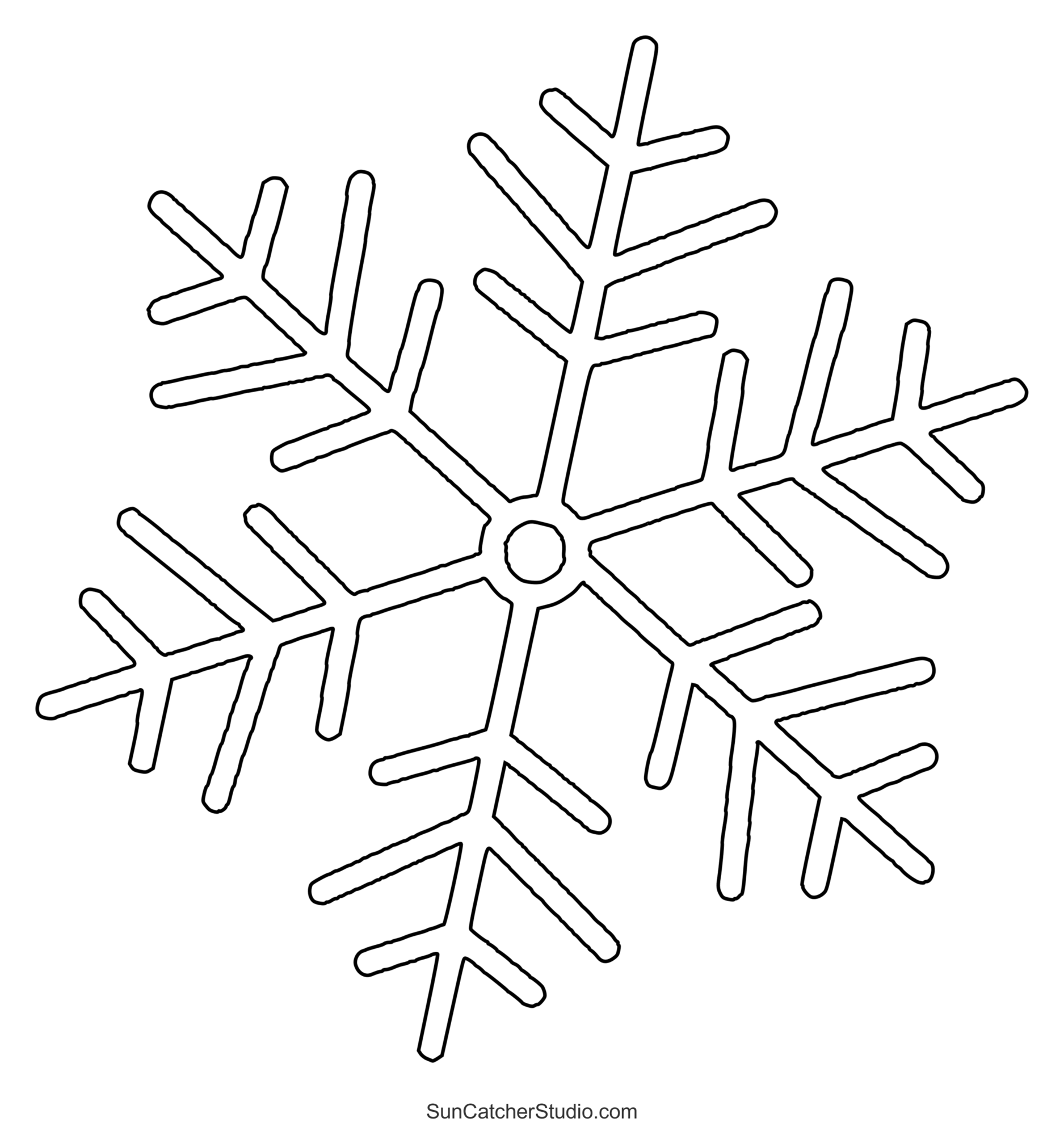 snowflake template printable pdf