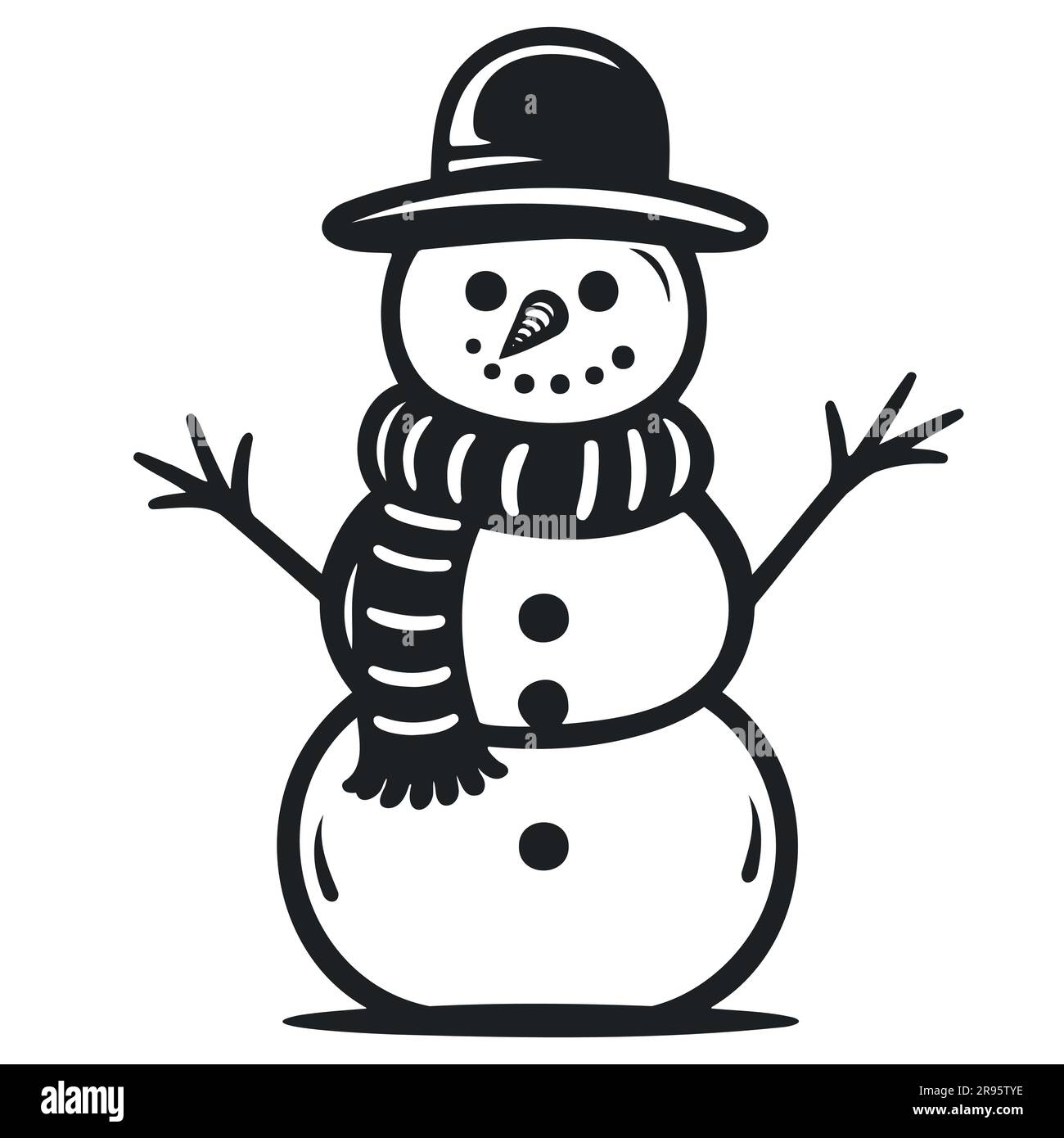 Snowman Outline Icon Minimalism Vector Illustration EPS 10 Stock Vector Image Art Alamy