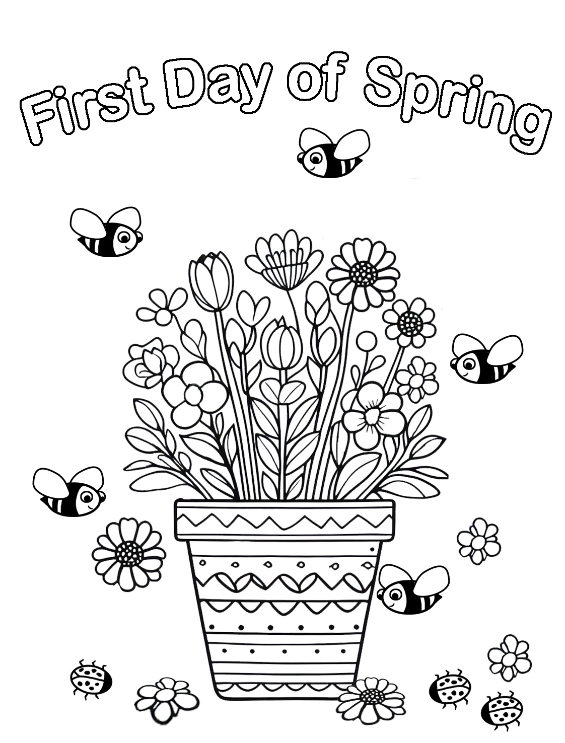 Spring Coloring Pages To Print Spring Coloring Pages To Print