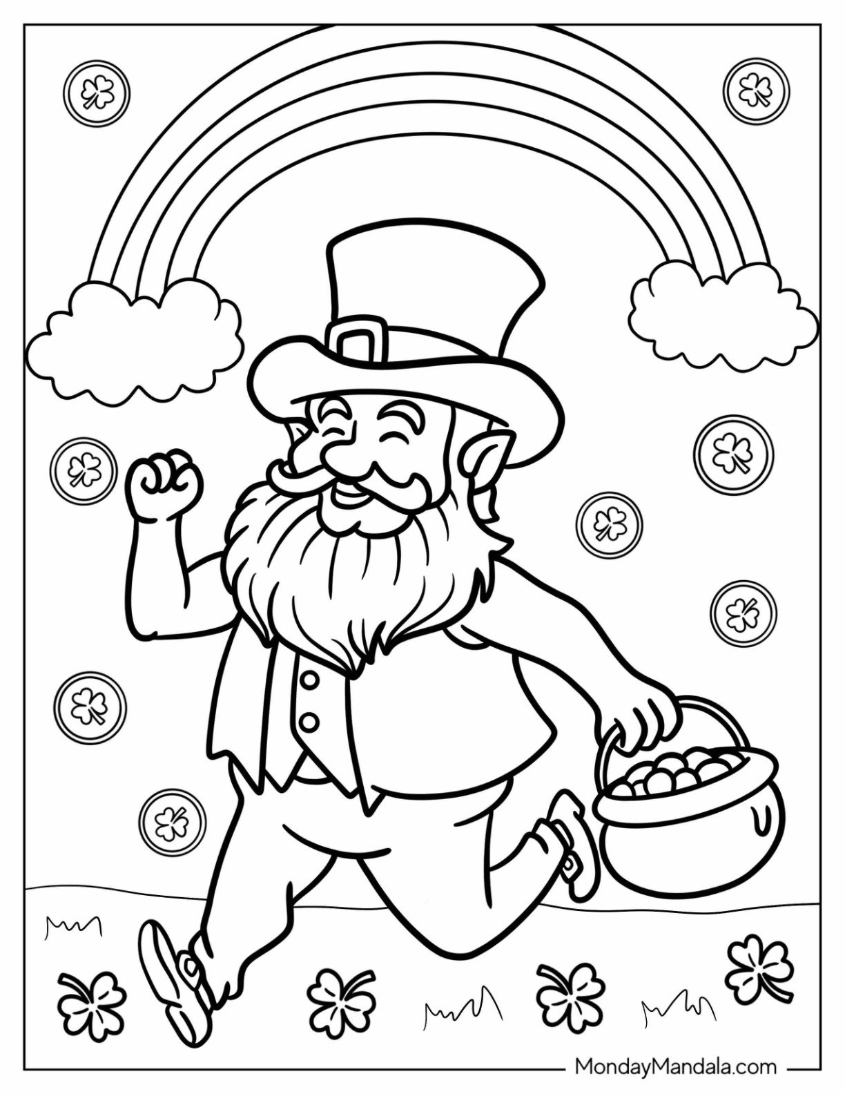 free st patricks day coloring pages