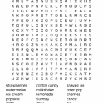 Summer s Summertime Sweets Word Search WordMint