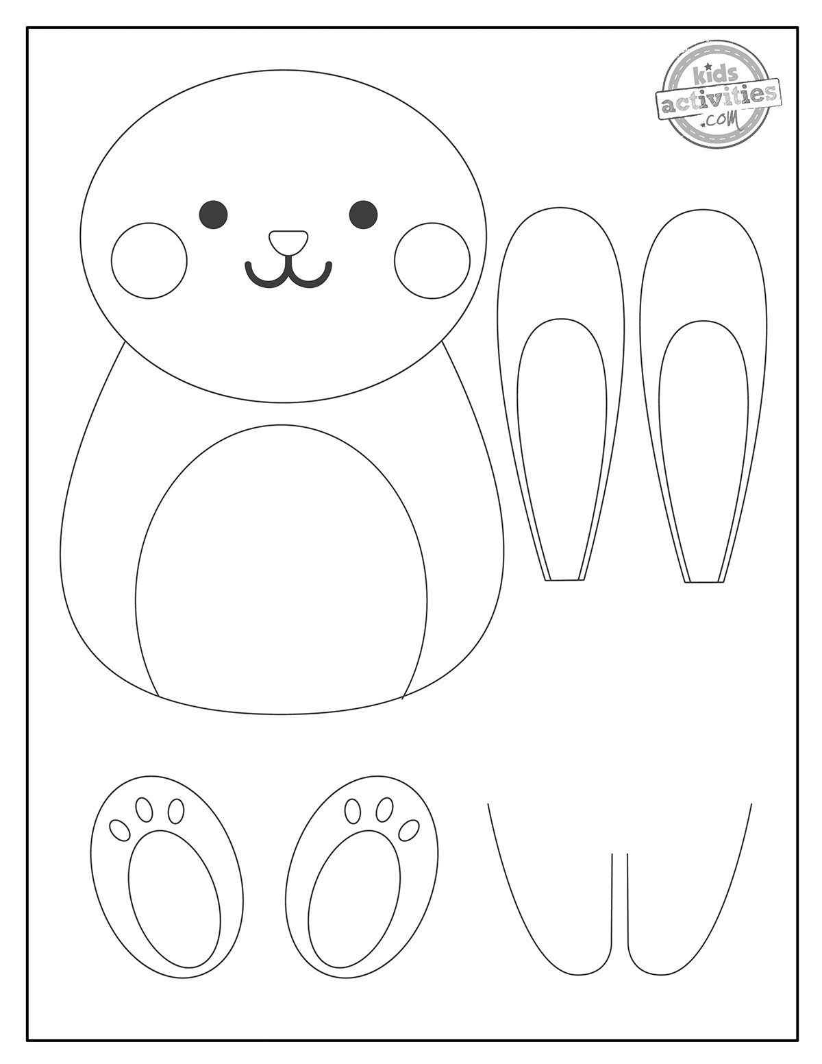 Super Cute Bunny Template To Print Kids Activities Blog