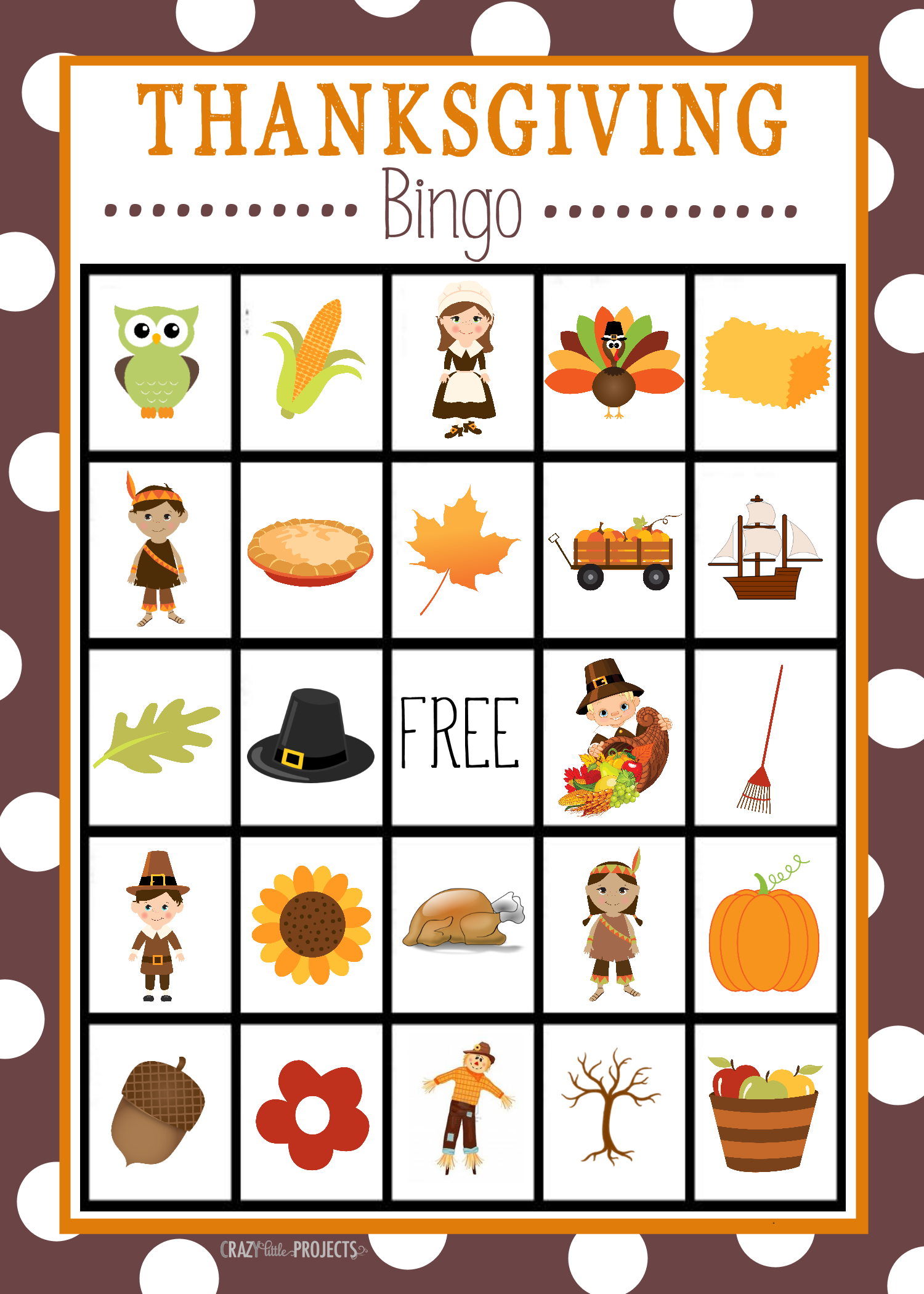 Thanksgiving Bingo Game Crazy Little Projects Thanksgiving Bingo Game Crazy Little Projects
