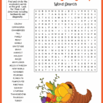 Thanksgiving Word Search