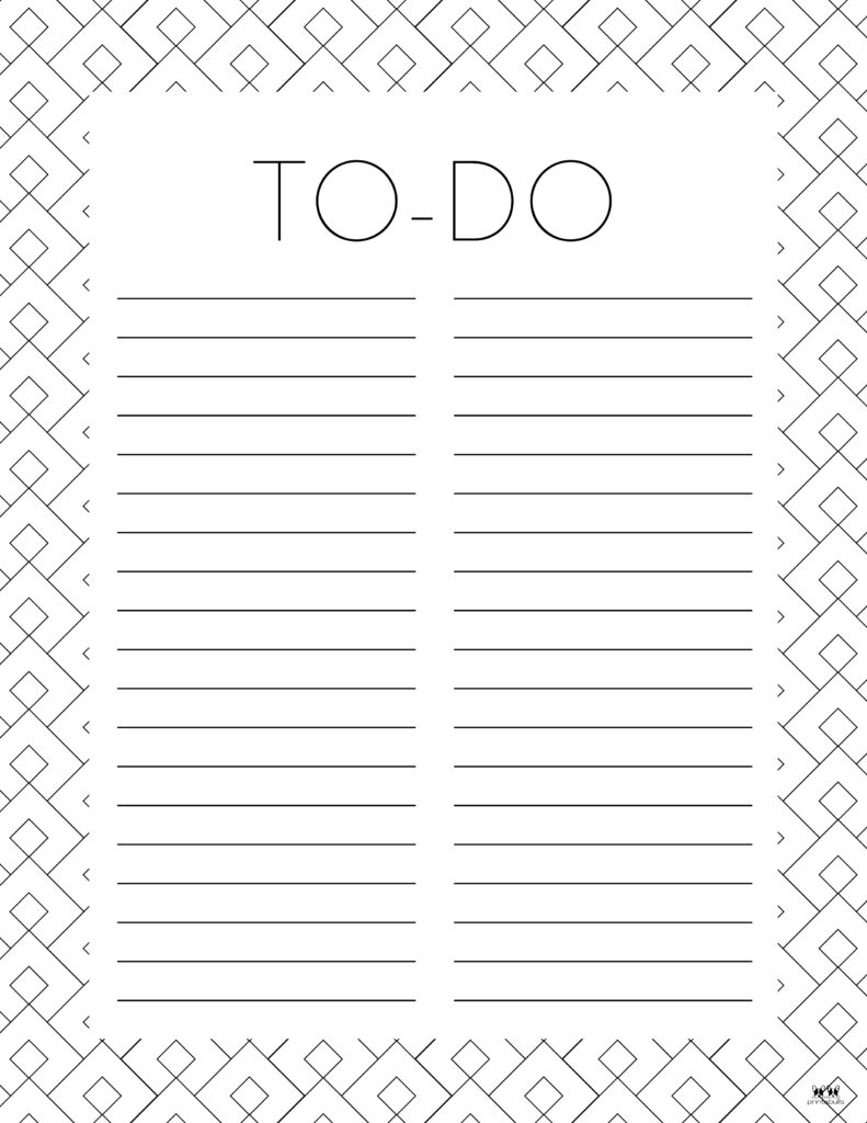 print off to do list