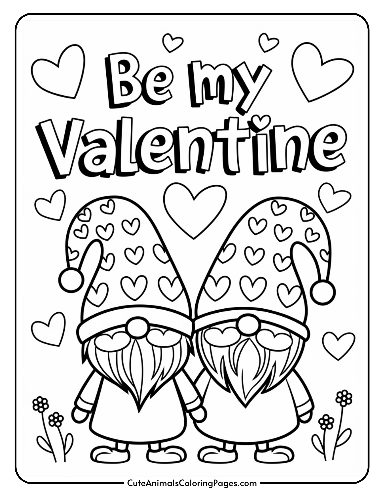 valentines printable coloring pages