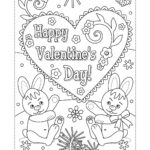 Valentine s Day Coloring Page Stock Vector Illustration Of Card Children 138550528