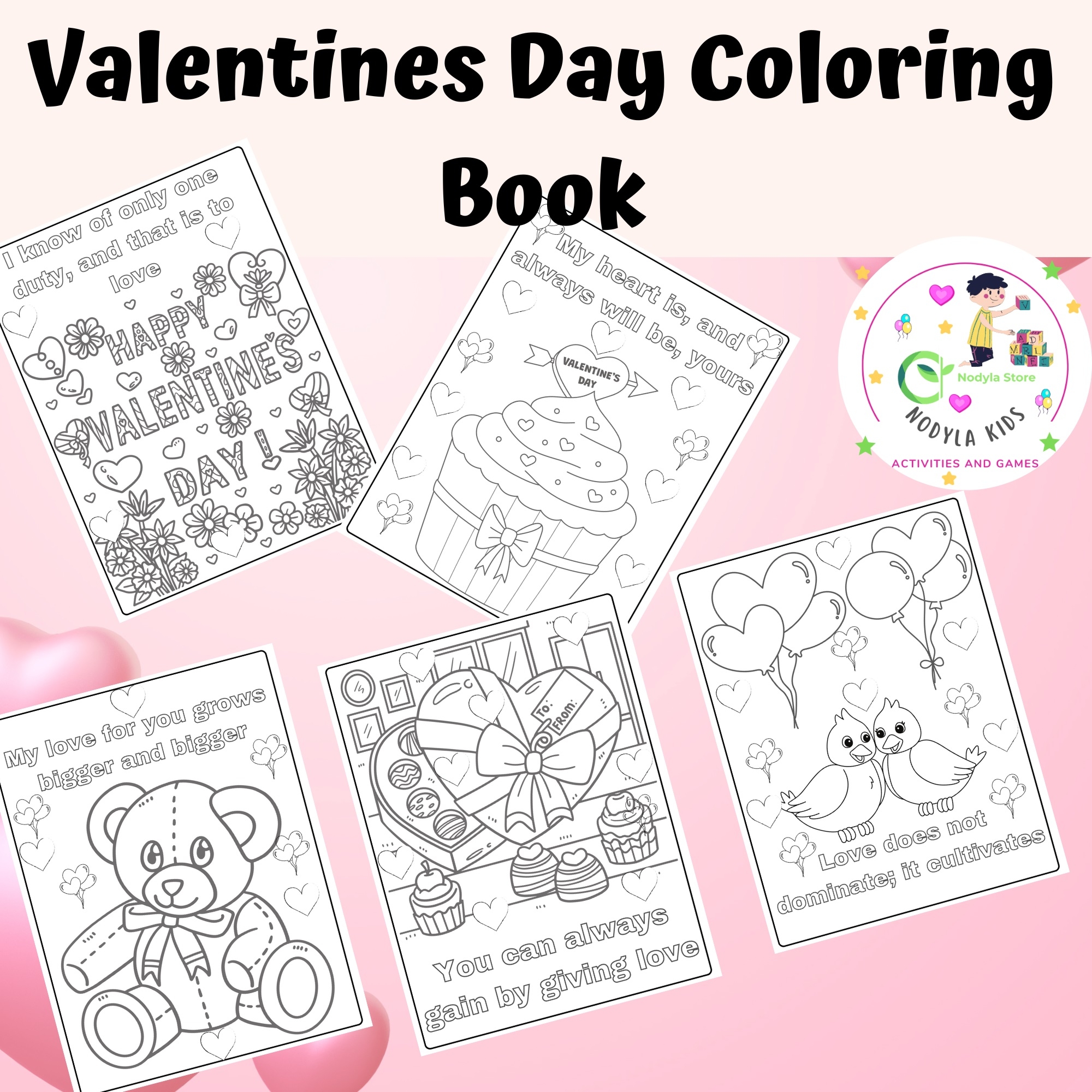 valentine coloring book printable