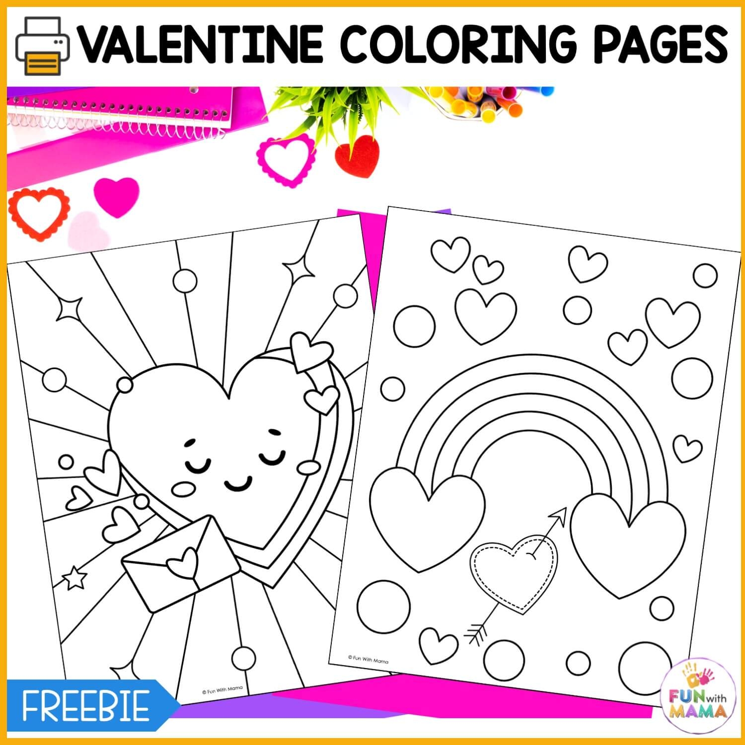 free valentine coloring sheets