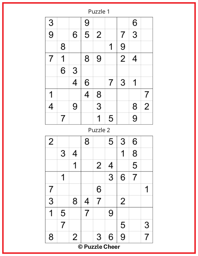 sudoku for beginners printable