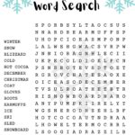 Winter Word Search Puzzle With Answer Sheet Seasonal Puzzles Family Activities Children s Puzzles Etsy