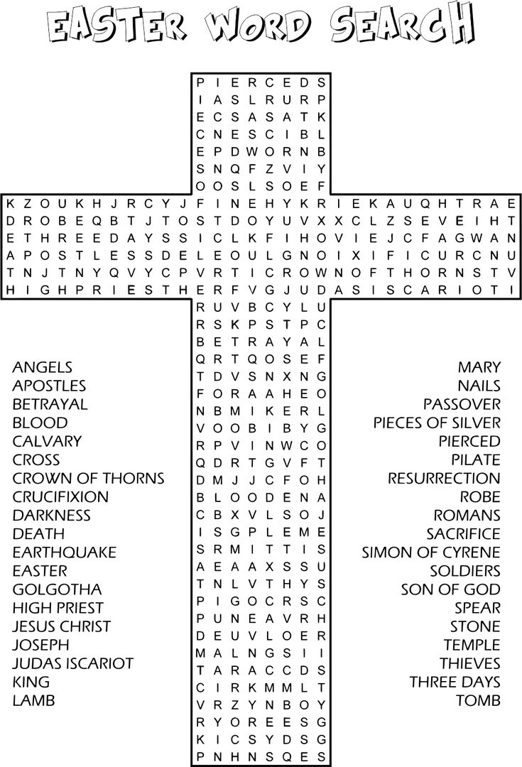 easter sunday word search