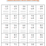 2 Digit Subtraction With Regrouping Number Math Worksheets For Grade 1 2 3 Made By Teachers