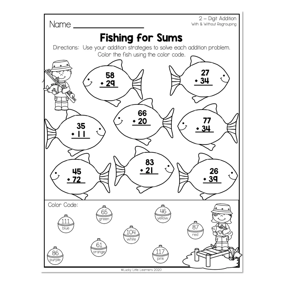 math worksheets for 2nd grade