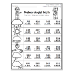 2nd Grade Math Worksheets 3 Digit Mixed Addition And Subtraction With Regrouping Meteorologist Math Lucky Little Learners