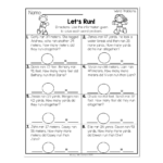 2nd Grade Math Worksheets Word Problems Word Problems Let s Run Lucky Little Learners