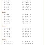 Adding And Subtracting Integers Practice Worksheet 7th Grade PDF Worksheets