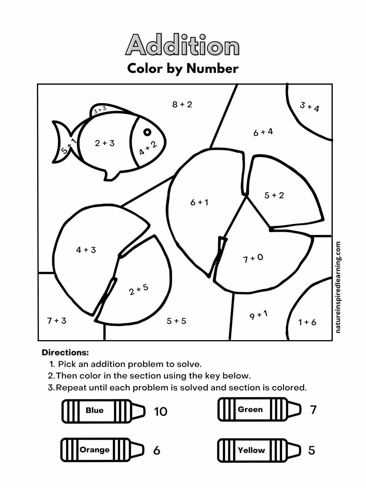 color by number addition worksheets color by number addition worksheets